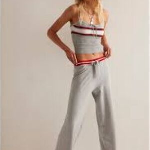 BCBGMaxAzria Gray and pink sweat pants M NWOT